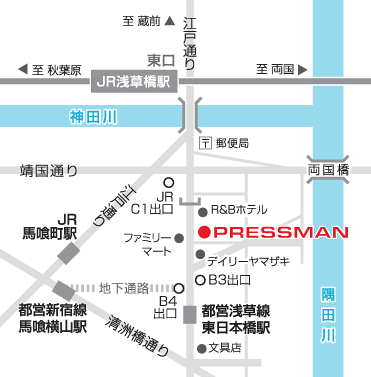 プレスマン東日本橋オフィスの地図