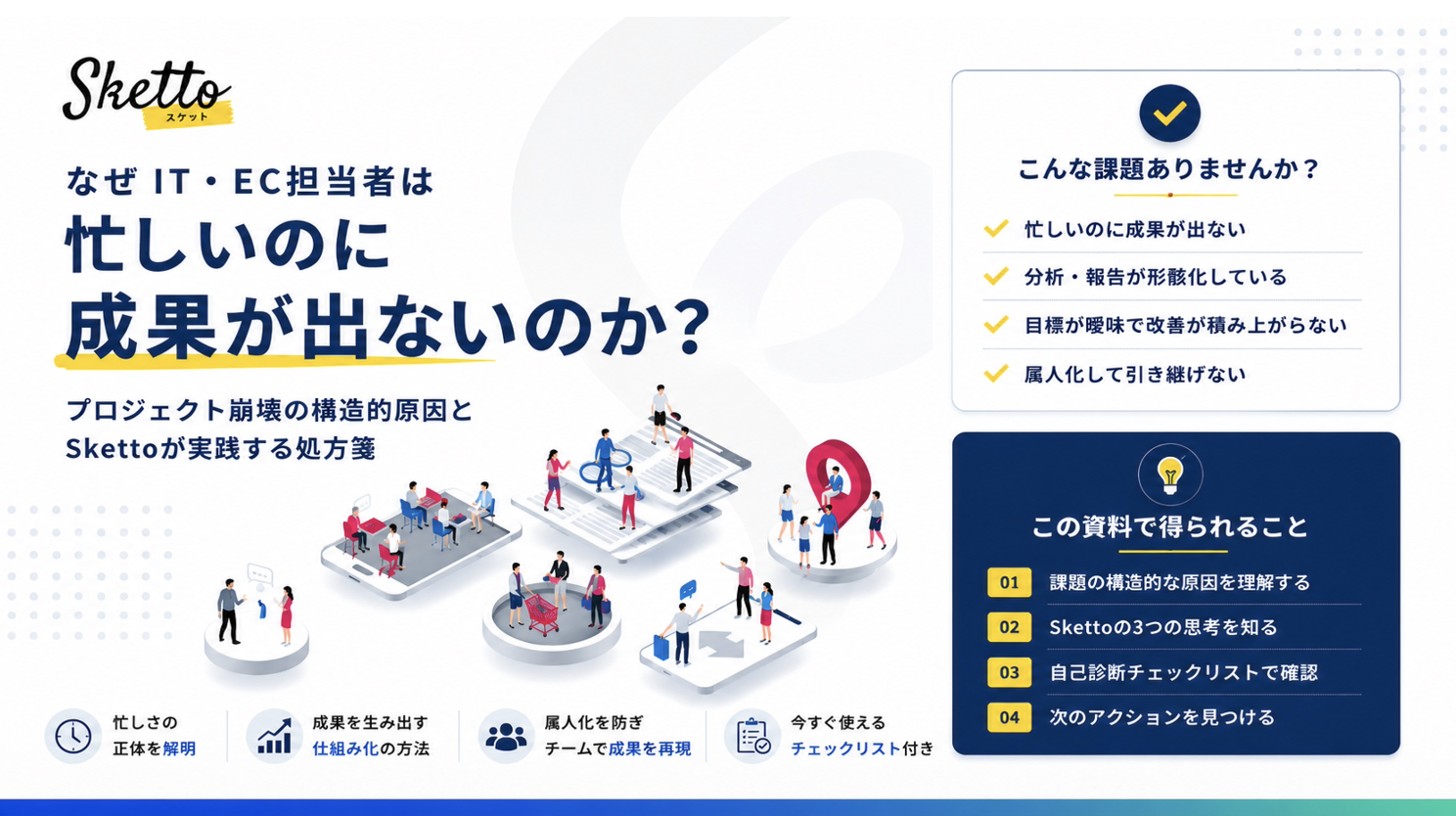 Sketto ホワイトペーパー①なぜIT・EC担当者は忙しいのに成果が出ないのか